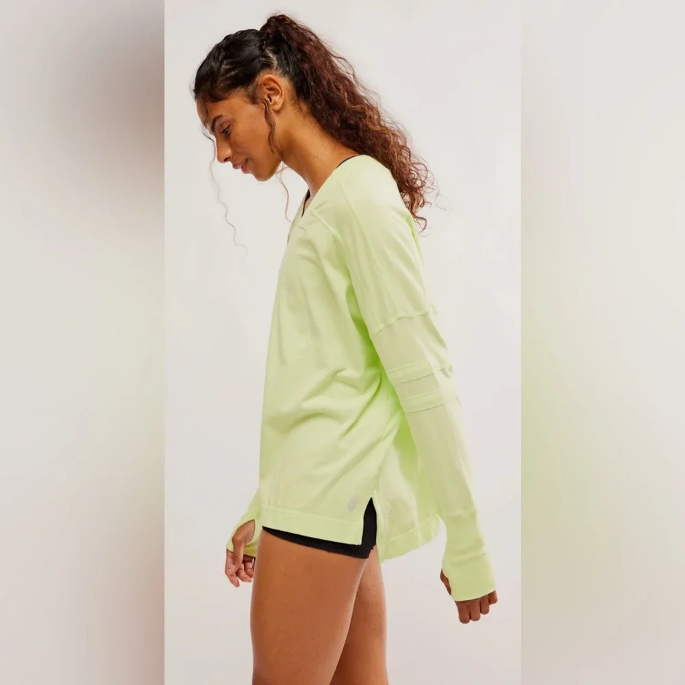 Free People Movement‎ Women’s All Star Layer in Lightning Lime Size XS/Small New